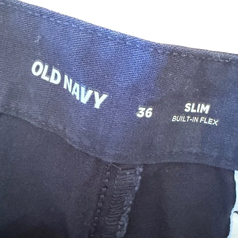 NEW Old Navy‎ Men's Slim Chino Shorts Navy Blue Size 36 8
